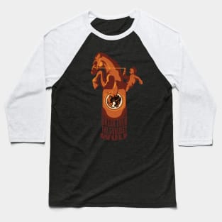 Bucking Bronco Vigor Design Baseball T-Shirt